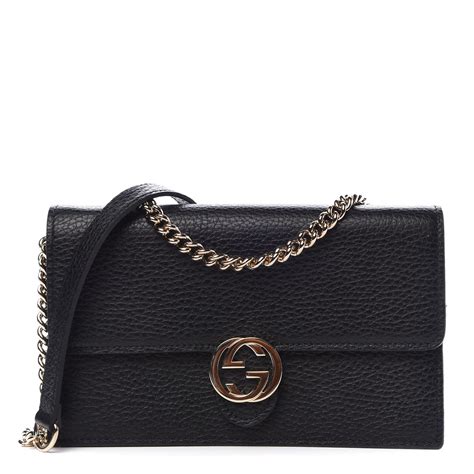 Gucci Dollar Calfskin Interlocking G Wallet on Chain 